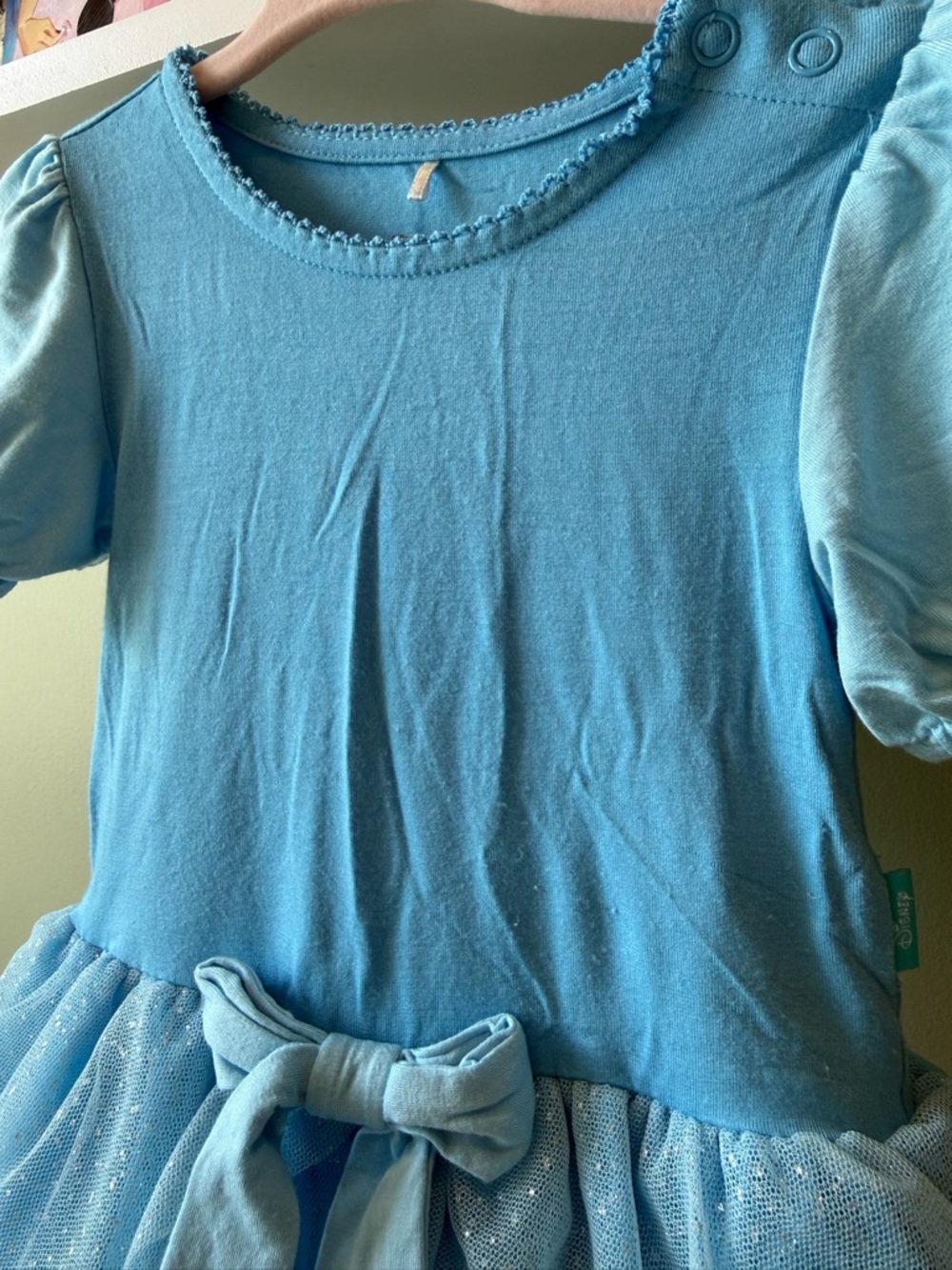 Posh Peanut Disney Princess Cinderella Blue Girl Tulle Bamboo Bodysuit Onesie - Picture 5 of 9